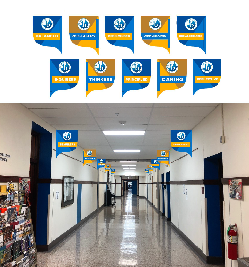 classen hallway flags design