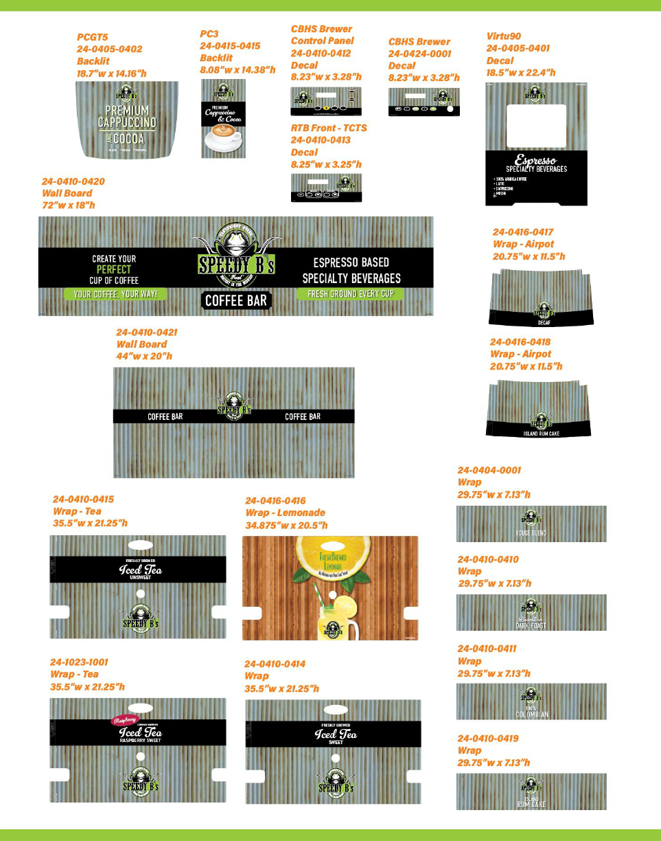 speedy b items design flyer