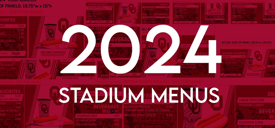 2024 Stadium Menus banner