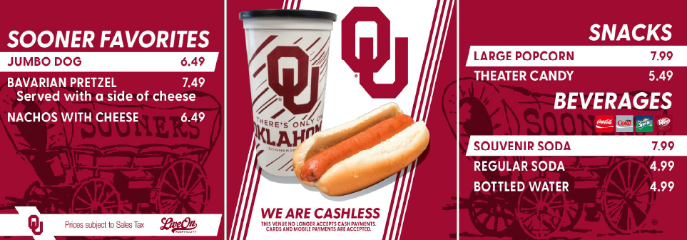 2024 menu example one