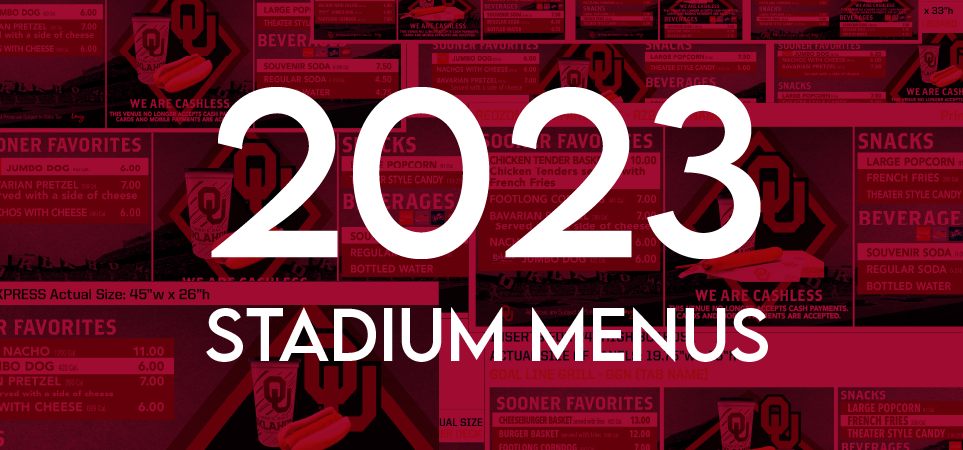 2023 Stadium Menus banner