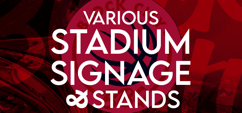 Various stadium stands banner