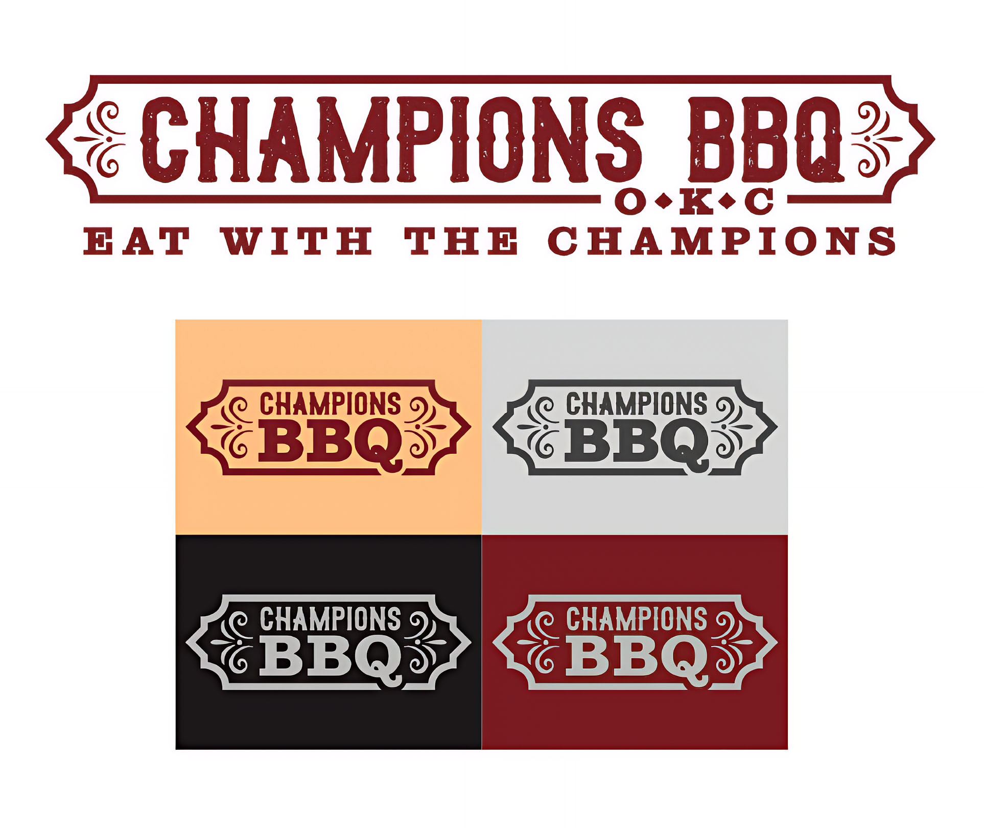 Champions BBQ branding styles